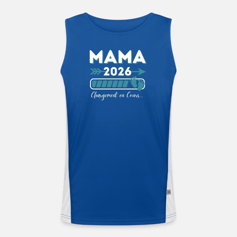 Mama 2026 Loading Modern Style - Men's Functional Contrast Tank Top - royal/white