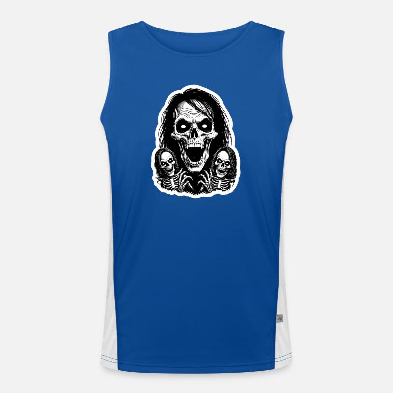 Screaming Skull Men's Functional Contrast Tank Top 