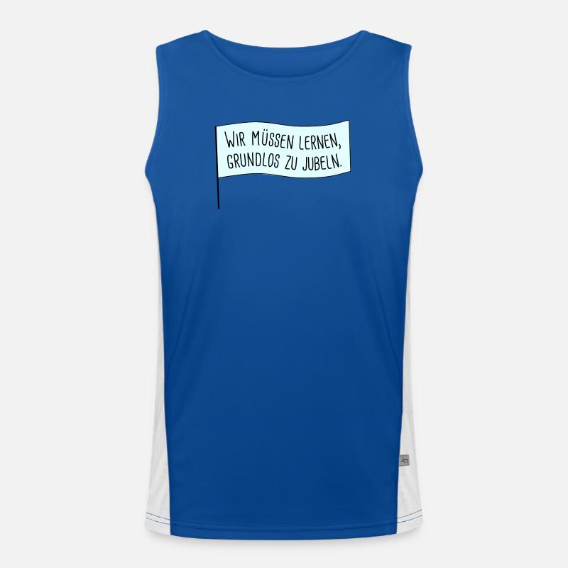 Rejoicing for no reason Men's Functional Contrast Tank Top 