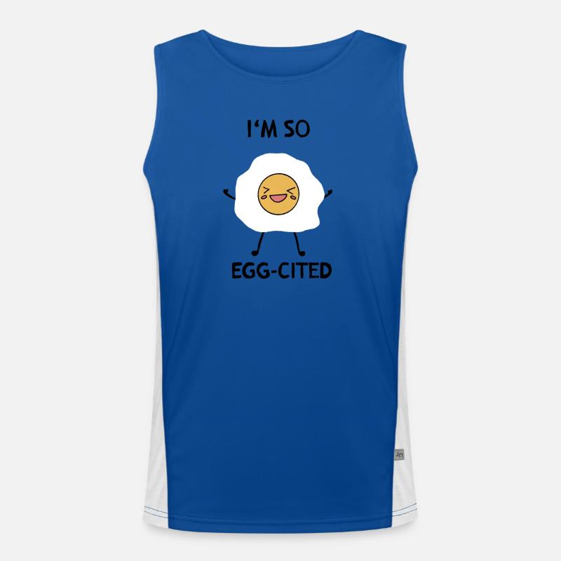 Egg-cited Breakfast Delight Men's Functional Contrast Tank Top 