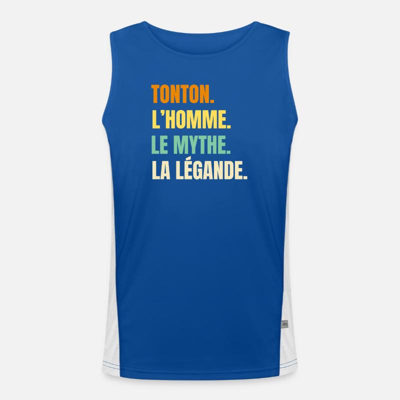 Custom Gift Tonton Man-Legende befördert Tonton 2026 Funktionelles Kontrast-Tank Top für Männer 