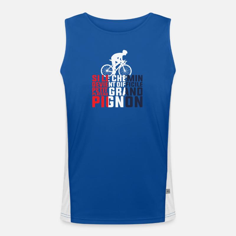 If the Path Gets Tough - Cyclist Gift Men's Functional Contrast Tank Top 