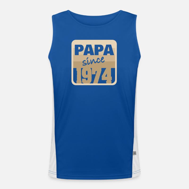 Vater 1974 Funktionelles Kontrast-Tank Top für Männer 