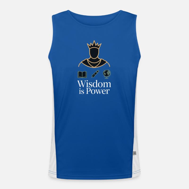 Krone der Weisheit-Emblem Funktionelles Kontrast-Tank Top für Männer 