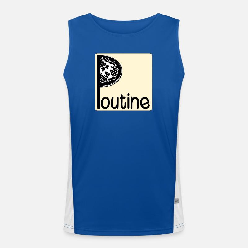Kanada-kanadisches Gericht Poutine Funktionelles Kontrast-Tank Top für Männer 