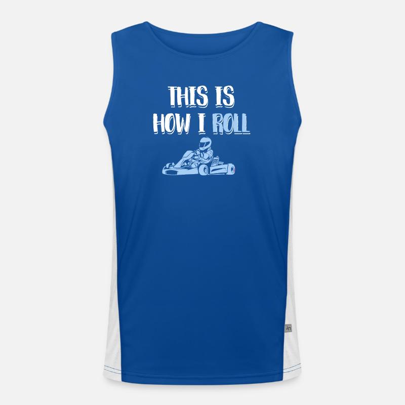 This Is How I Roll Go Kart Racing Art Funktionelles Kontrast-Tank Top für Männer 