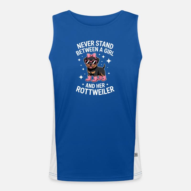 Rottweiler Sprüche Lustiges Rottweiler Geschenk Funktionelles Kontrast-Tank Top für Männer 