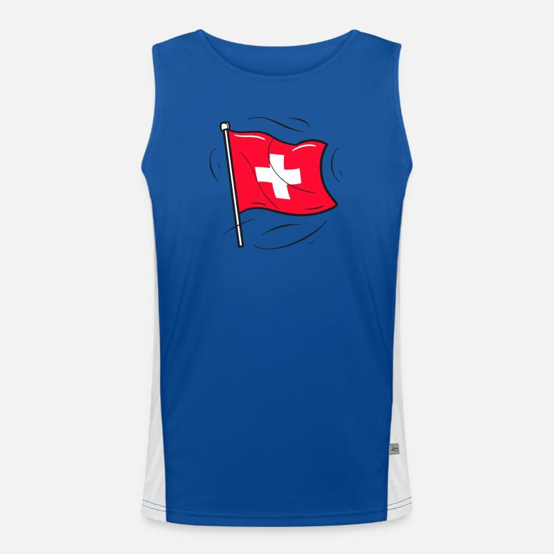 Drapeau suisse Patriot Design Débardeur respirant contrasté Homme 