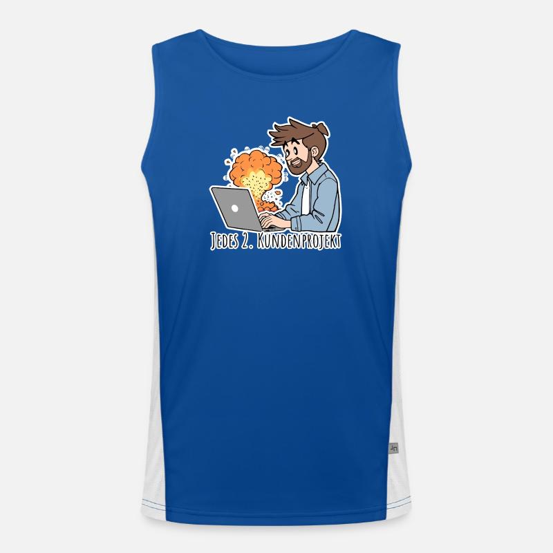 Every second customer project ends in CHAOS! Men's Functional Contrast Tank Top 