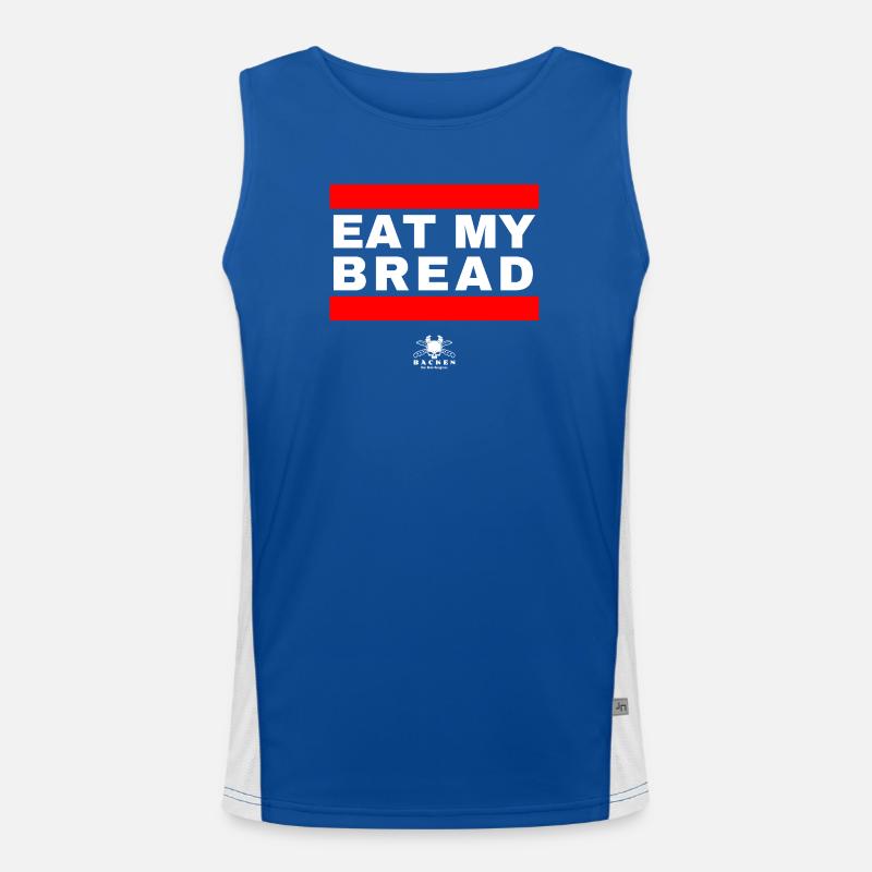 Eat My Bread - What Else? :) - Men's Functional Contrast Tank Top - royal/white