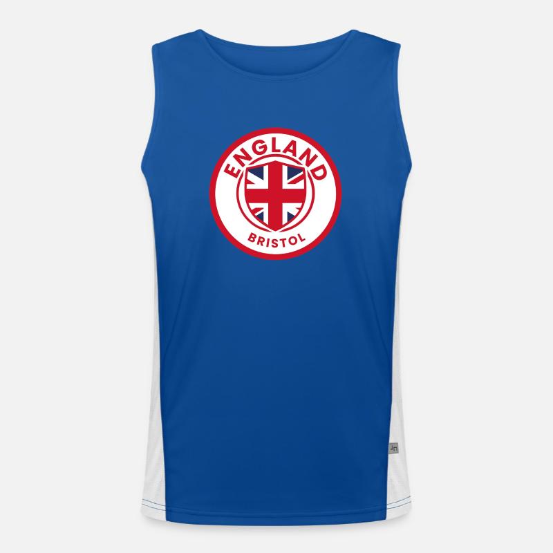 England Bristol Shield Logo Funktionelles Kontrast-Tank Top für Männer 