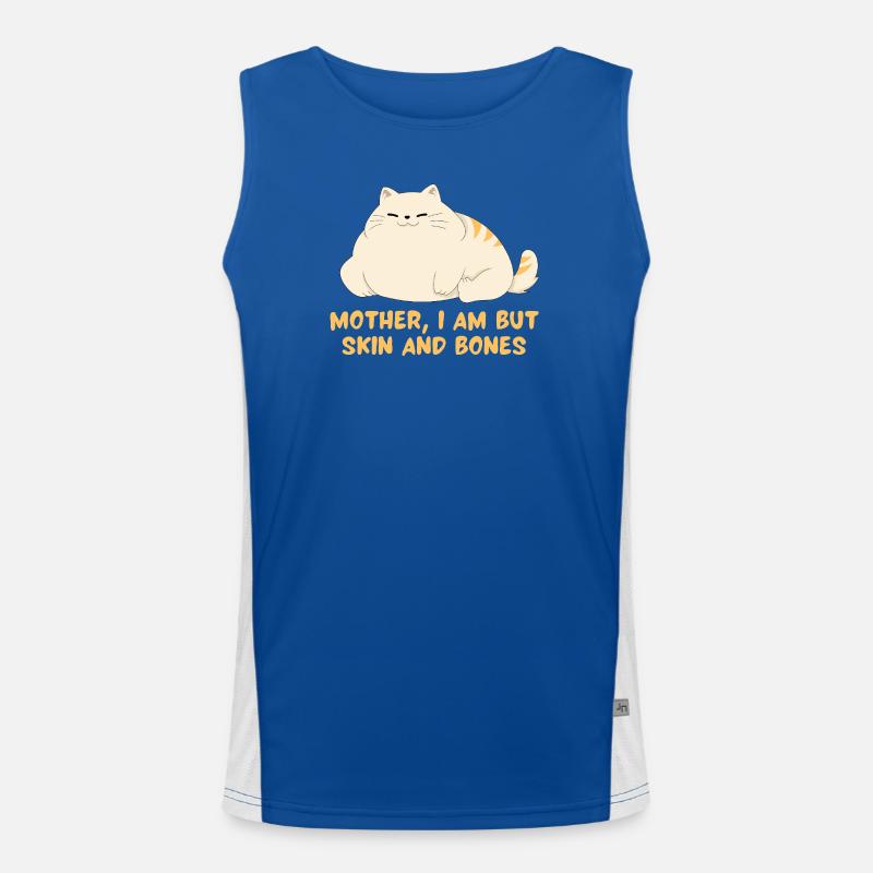 Mutter, ich bin nur Skin And Bones Katzendesign Funktionelles Kontrast-Tank Top für Männer 