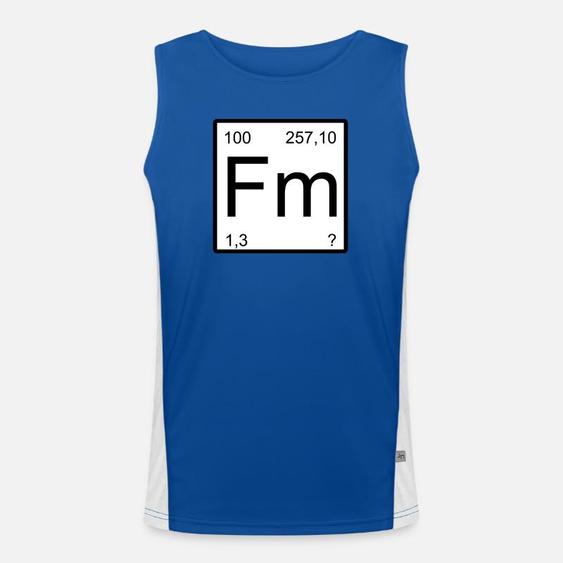 Conception de la table de période du fermium Débardeur respirant contrasté Homme 