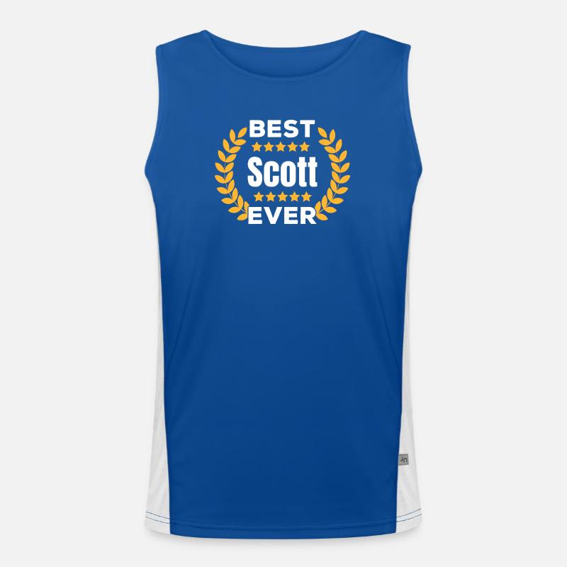 dBest Scott Ever Legend Name Gift Men's Functional Contrast Tank Top 