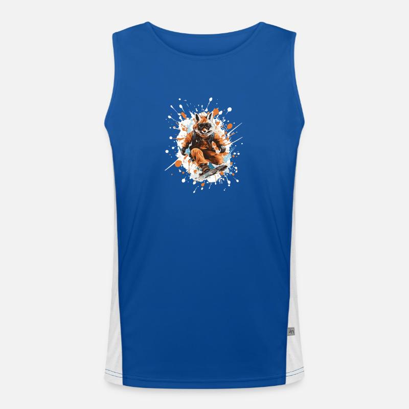 Fuchs Snowboard - Men's Functional Contrast Tank Top  - royal/white
