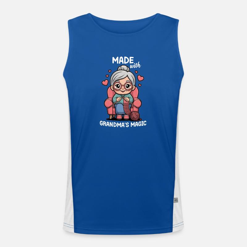 Oma Stricken Funktionelles Kontrast-Tank Top für Männer 
