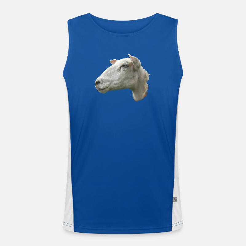 Schafkopf Funktionelles Kontrast-Tank Top für Männer 