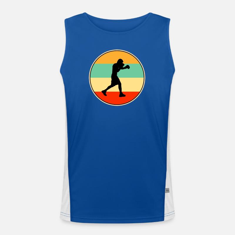 Athlète de boxe Retro Silhouette Sport de Combat Débardeur respirant contrasté Homme 