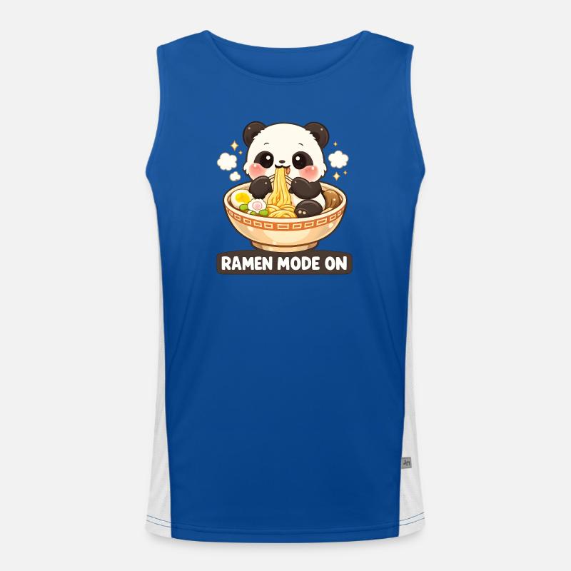 Ramen mode on Panda Funktionelles Kontrast-Tank Top für Männer 