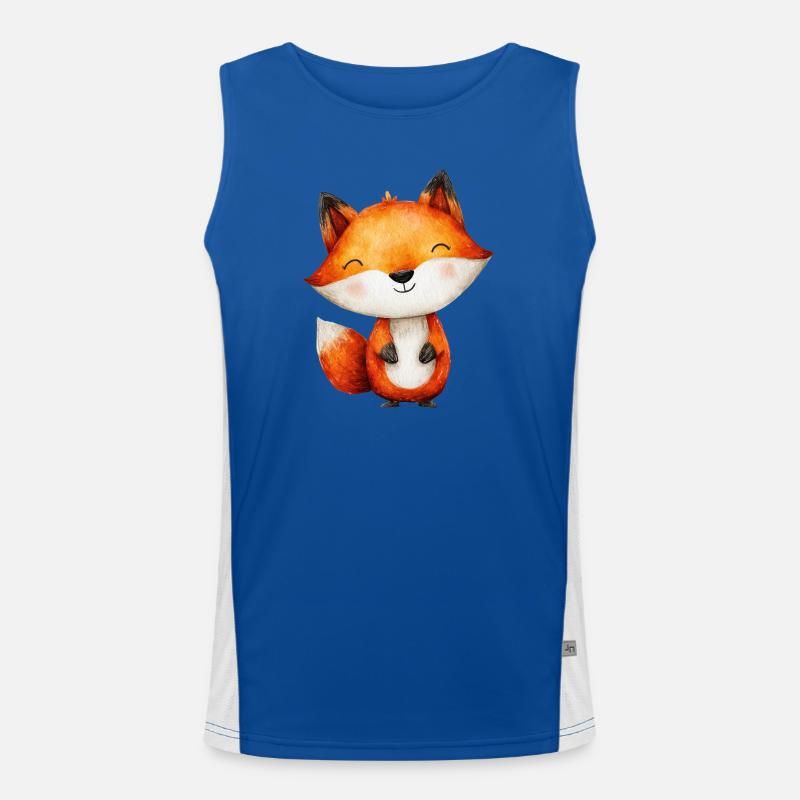 renard_17 - Funksjonell kontrast-singlet for menn - kongeblå/hvit