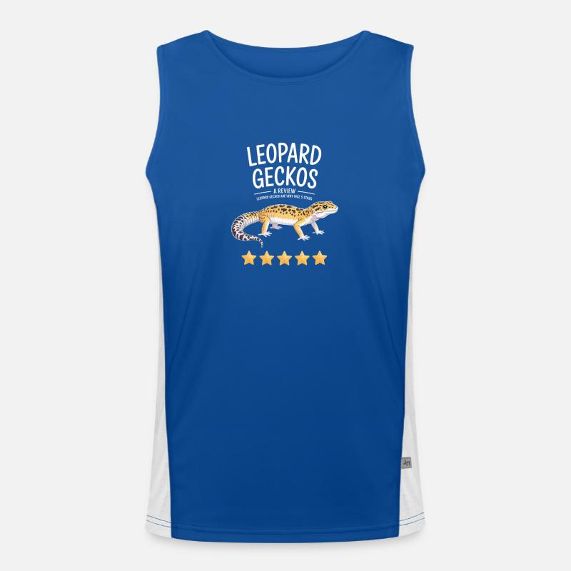 Leopardgeckos Bewertungsabzeichen Funktionelles Kontrast-Tank Top für Männer 