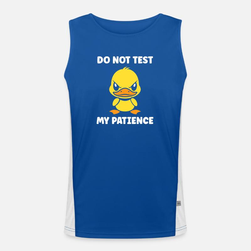 Grumpy Duckling Patience Men's Functional Contrast Tank Top 