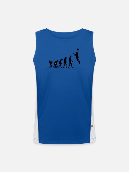 Basketball / Basketball / Basktet-Ball / Sports - Men's Functional Contrast Tank Top  - royal/white - Front