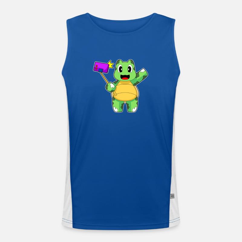 Turtle Smartphone Men's Functional Contrast Tank Top 