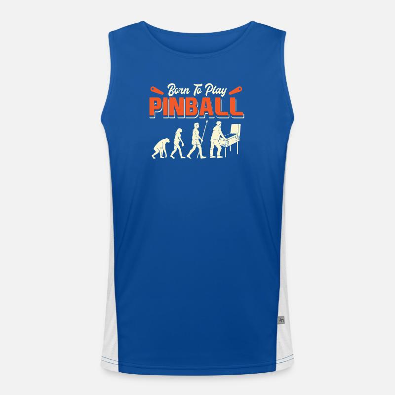 Born To Play Pinball Evolution Funktionelles Kontrast-Tank Top für Männer 