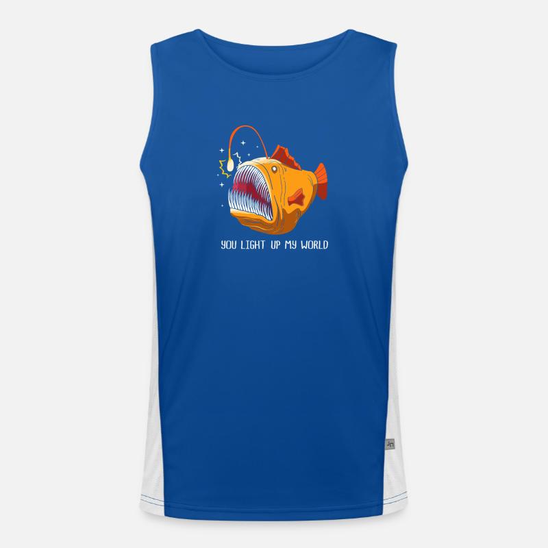 Anglerfisch Funktionelles Kontrast-Tank Top für Männer 