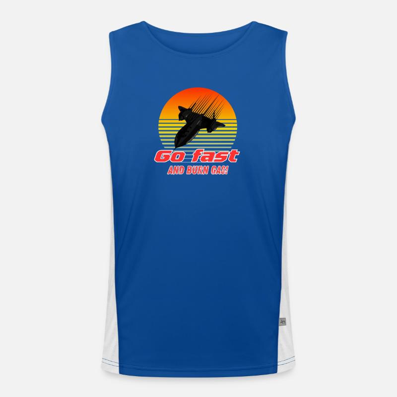 Va vite et brûle de l’essence ! Merle Débardeur respirant contrasté Homme 