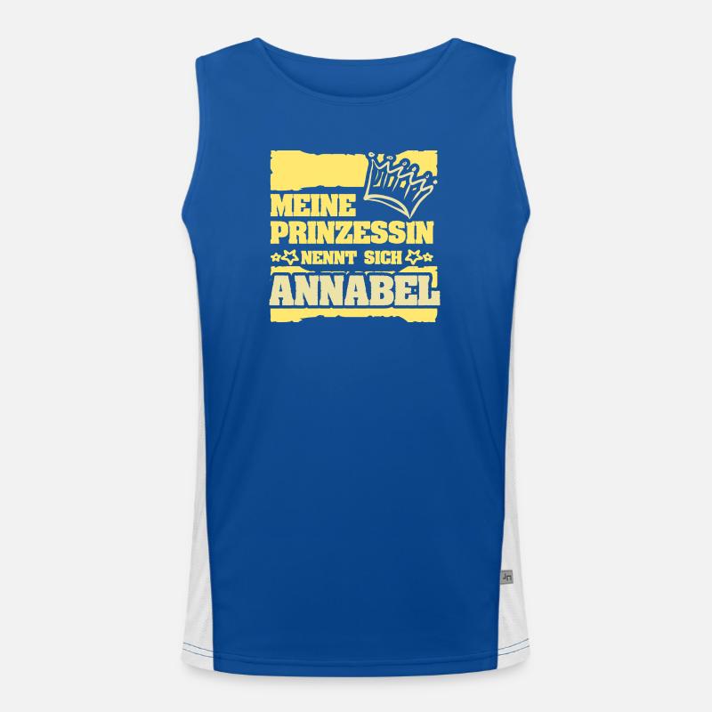 Gift for Annabel - Men's Functional Contrast Tank Top  - royal/white
