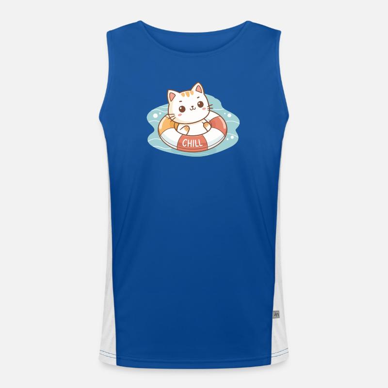 Chat sur Bouée Chill Débardeur respirant contrasté Homme 