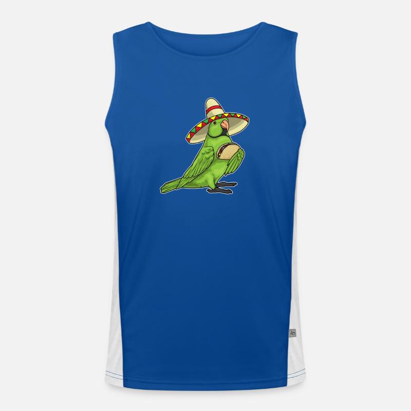 Papagei Taco Funktionelles Kontrast-Tank Top für Männer 
