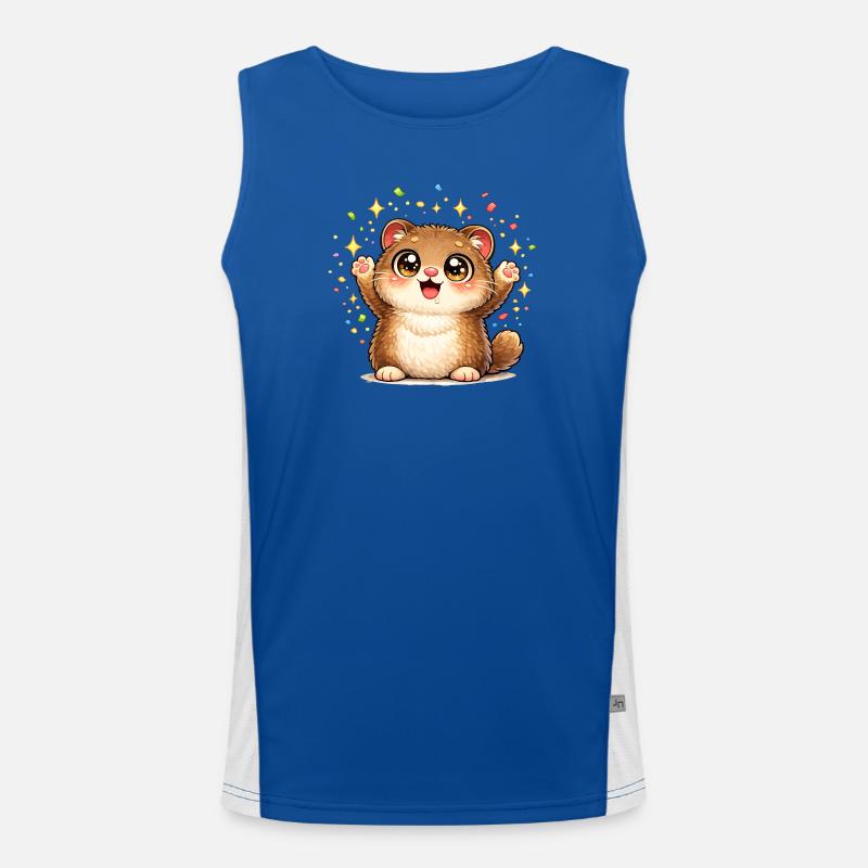 Cuddly Kitten Jubilee Party Men's Functional Contrast Tank Top 