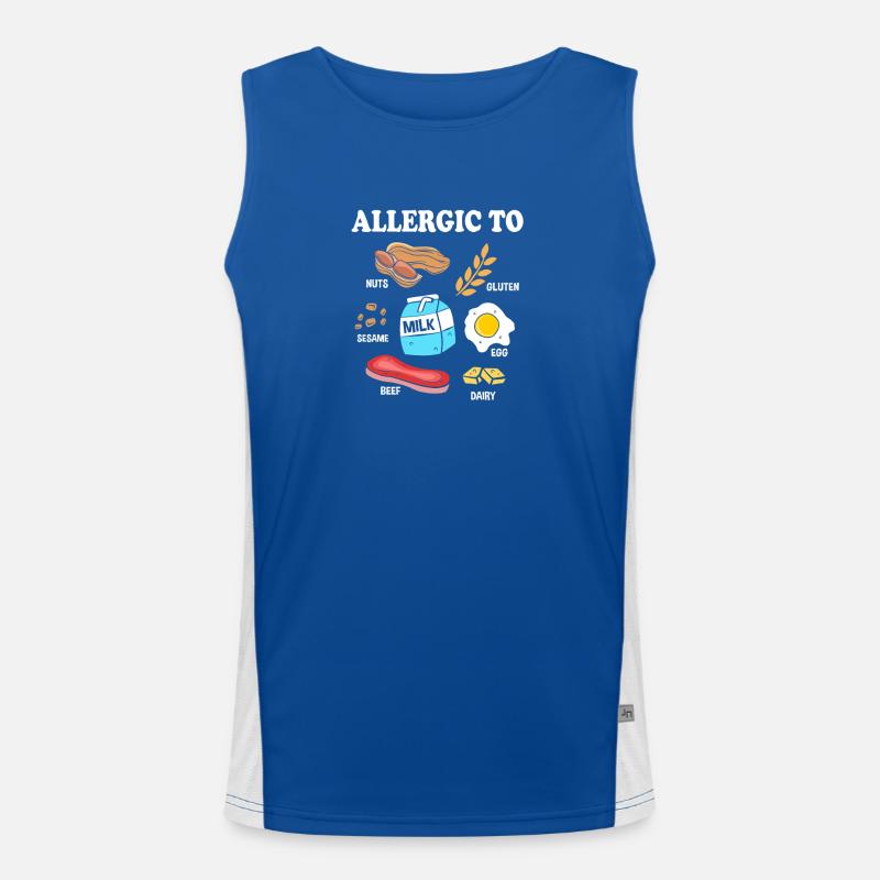 Allergie Lebensmittel Funktionelles Kontrast-Tank Top für Männer 