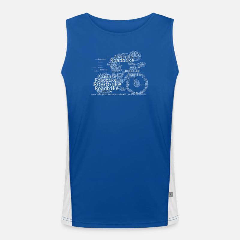 Clear road bike message Men's Functional Contrast Tank Top 