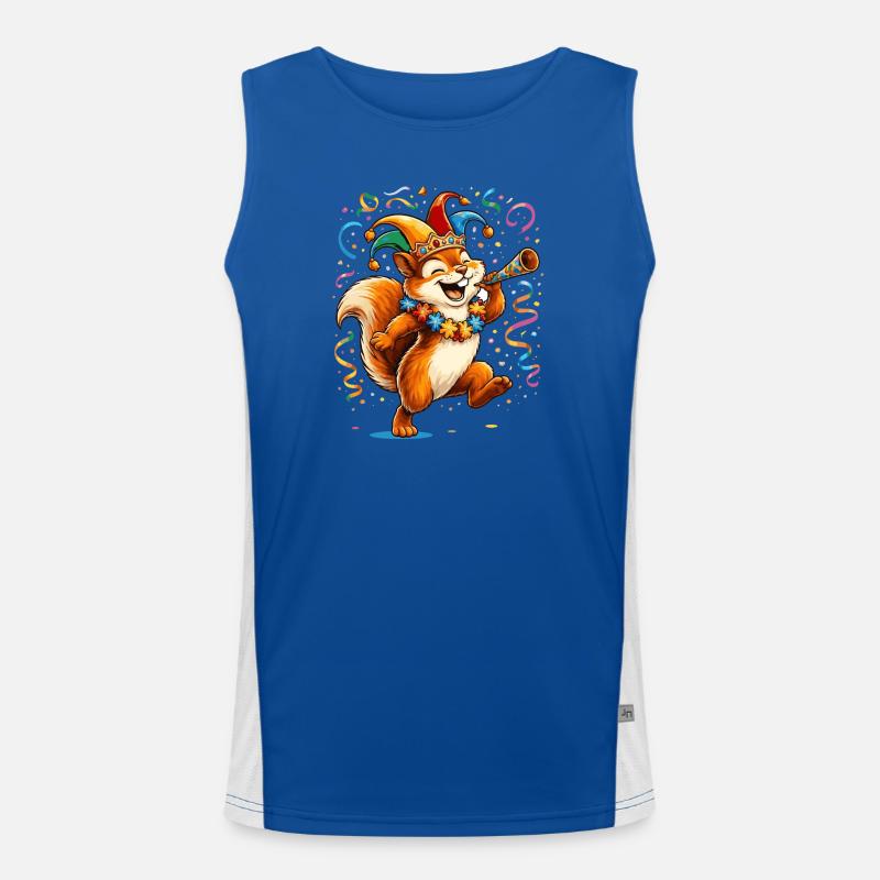 Écureuil de carnaval – Motif coloré de carnaval Débardeur respirant contrasté Homme 