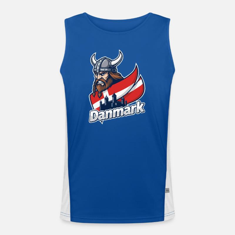 Emblème viking du Danemark Débardeur respirant contrasté Homme 