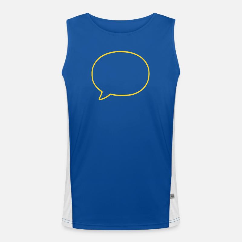 Personalize your own speech bubble comic - Men's Functional Contrast Tank Top  - royal/white