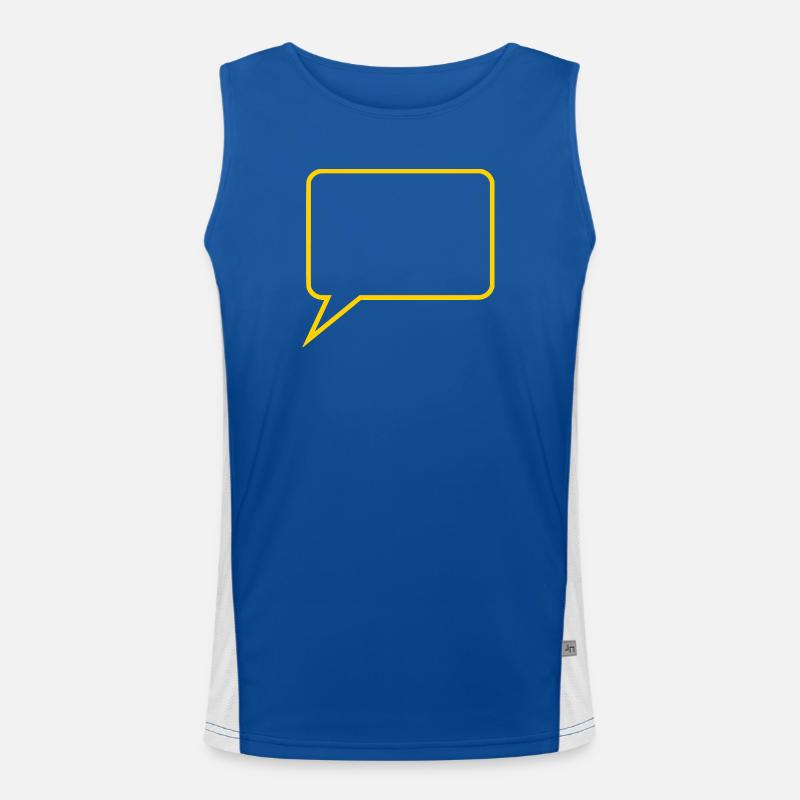 Personalize your own speech bubble comic - Men's Functional Contrast Tank Top  - royal/white