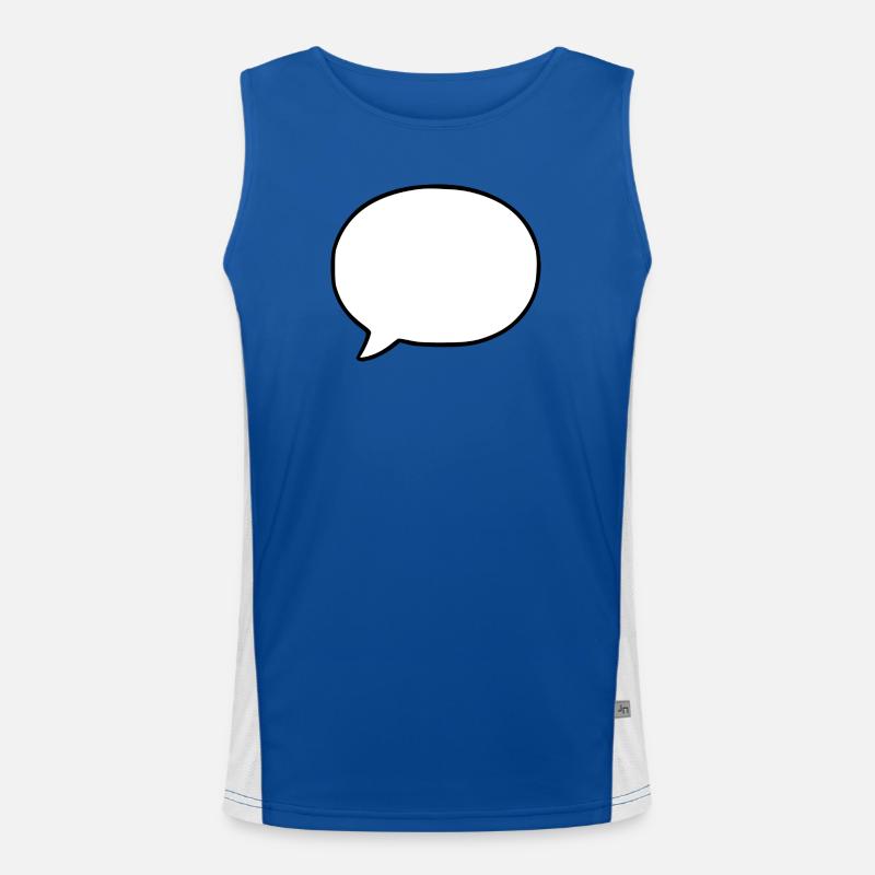 Personalize your own speech bubble comic - Men's Functional Contrast Tank Top  - royal/white