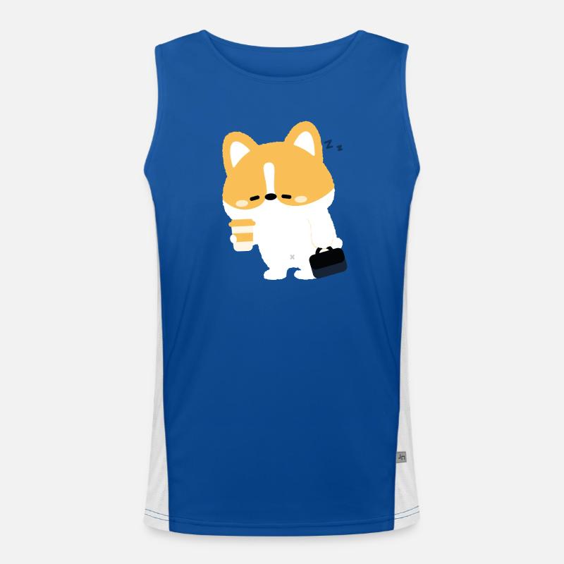 Café Corgi Fatigué Débardeur respirant contrasté Homme 