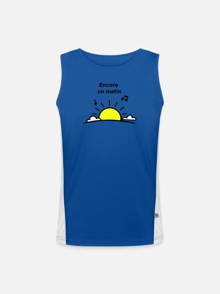 Ein weiterer Morgen - Funktionelles Kontrast-Tank Top für Männer - Royal/Weiß