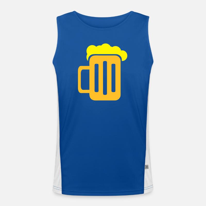 Glas Bier Funktionelles Kontrast-Tank Top für Männer 