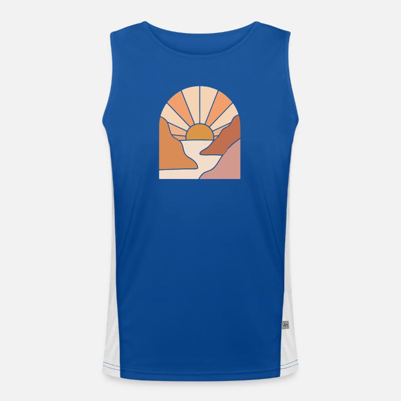 Sunlit Canyon Path Men's Functional Contrast Tank Top 