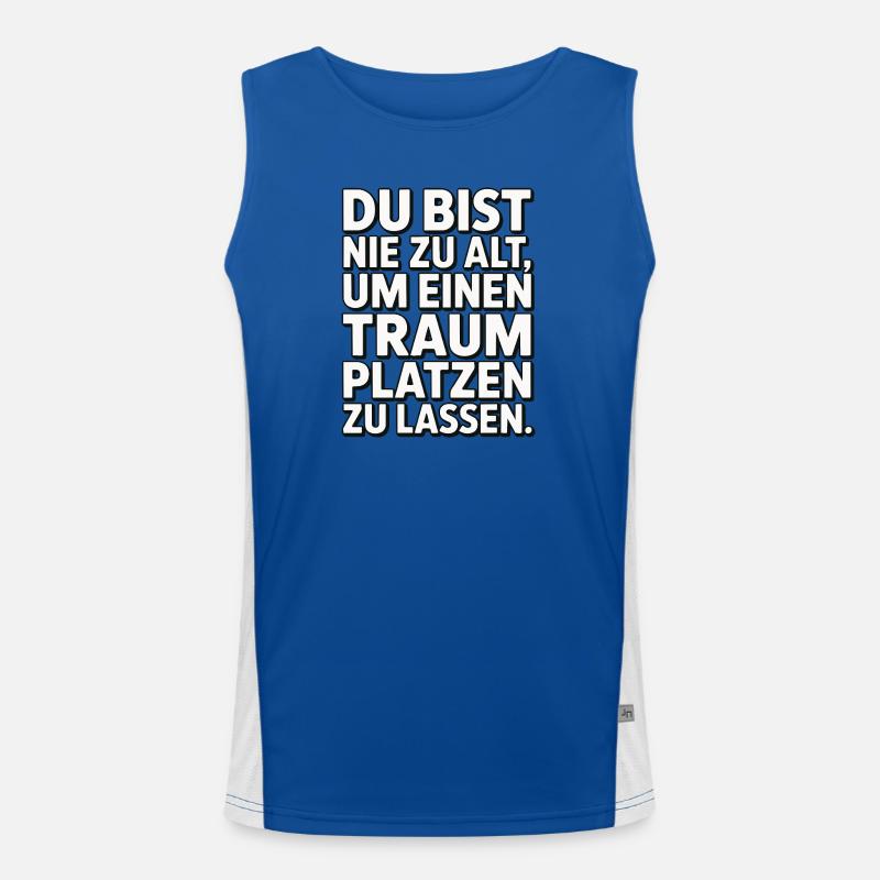 Conception de Dream Burst Never Too Old Débardeur respirant contrasté Homme 