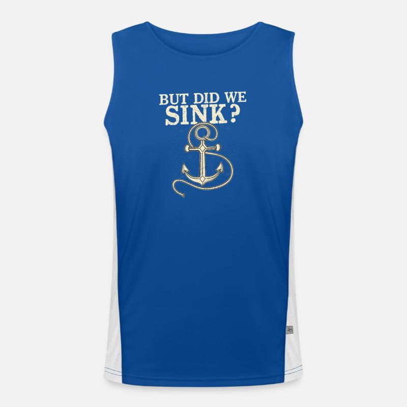 But Did We Sink? Captain Sail Sailor Funktionelles Kontrast-Tank Top für Männer 