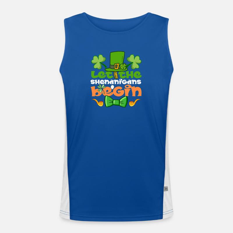 Lasst die Eskapaden am irischen St. Patrick's Day beginnen Funktionelles Kontrast-Tank Top für Männer 