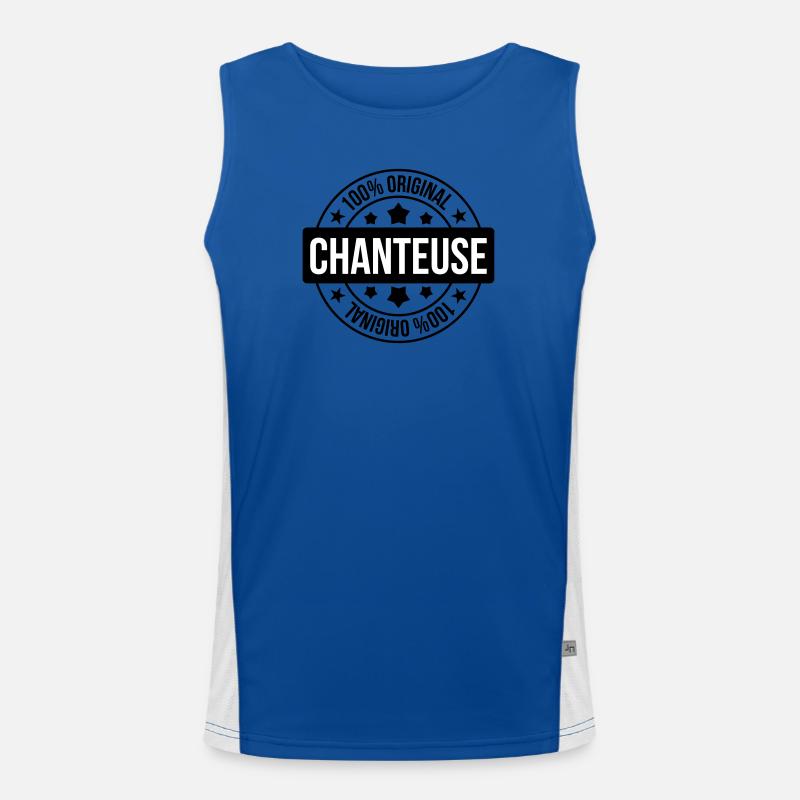 Sänger – Gesang – Lied Funktionelles Kontrast-Tank Top für Männer 